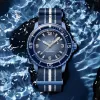 Ocean Watch Mens Watch Automático Quartzo Aço Inoxidável Relógios de Alta Qualidade Função Completa Pacífico Antártico Indiano Cinco Oceanos Relógio Movimento Relógios