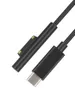 Câble de chargement usbc compatible pour microsoft surface pro 3 4 5 15v pd, fonctionne avec alimentation pd 1 8 mètres