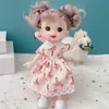 Poupées 16 cm Bjd poupée 13 Joint mignon 3D yeux bruns habiller mode bébé avec des vêtements chaussures enfants bricolage jouet fille cadeau 231117