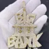 Kedjor 2022 män pojke hiphop smycken med brev stora bank pengar hänge is ut bling 5a kubik zirkon asfalterade repkedjor halsband313d