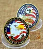 Wyzwanie Coin USA Army Navy Air Force Marine Corps Coast Guard Dom Eagle Gold Plate Craft for Collection6421338