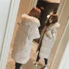 Doudoune femme mi-longue veste matelassée en coton 2023 manteau hiver coréen sport élégant fourrure à capuche Parker Parkas