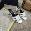 2023 Designer High Heels Sandals Women Dress Shoesluxurys Patent Leather Pumps Triple Black Nuede Red Sandal Party brands Wedding Office Slippers With Box