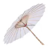 Parasol 20/30/40/60 cm Jakość chińskiego chińskiego japońskiego papieru Parasol Parrelal na ślubne druhny imprezowe uprzejmości letnie słońce K Dhcbg