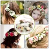 Headpieces Flower Wreath Floral Garland Headband Headpiece For Festival Wedding Po Shoot With Ribbon Artificial Jan88