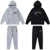 Trapstar Träningsoveraller för män Träningsoveraller för män Trend Hooded 2-delade set Huvtröja Träningsbyxor Sportkläder Joggingoutfit Logotyp Man Clothng 01