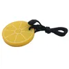 Food Grade Lemon Slice Hanglange TLEETHER SILICONE TEEST TOEY TOET BABY Chew Bead Ketting Verpleegkundige sieraden speelgoed