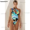 Mutada de banho feminina One Piece Swimsuit 2023 New Women Women Floral One ombrowearwear