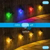 Outdoorowa lampa ścienna LED Solar Light Kąt w kształcie litery L światło narożne, wodoodporne schody Stopień Ścikła Ogród Ściana światło ciepłe białe kolorowe wystrój podwórza