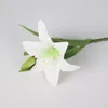 Decorative Flowers 3D Lily Artificial Silk For Home Decoration Wedding Bouquet Bride High Quality Fake Flower Faux Living Room