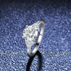 Anneaux de mariage 1 0 carat bague classique quatre griffes cadeau d'Halloween S925 bijoux en argent sterling pour femmes 231117