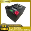 SeenRuy 12V 150AH LTO Batteripaket Litiumtitanat Batteri BMS 5S för 1500W basstation solenergi lagring av husvagn RV