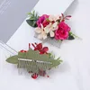 Cabeças de cabeceira acessórios de cabelo de casamento de noiva Clipes de pente de flores para mulheres Jóias Bride Headpiard Party Damada de honra Presente