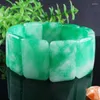 Brin Charme 20X30MM Fraise Vert Blanc Jade Rectangle Perles Stretch Bracelets Bracelet 1 PCS