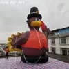 Пользовательский гигант 13 -футовый День Благодарения Турция Надувной модель индейки для отделки или продвижения на открытом воздухе