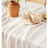 Table Cloth Nordic White Embroidery Cotton Tablecloth For Dining Kitchen Home Decor French Style Lace Coffee Tea Cover Mantel Mesa