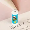 Mix 10 Stück/Packung 3D-Mini-Kartoffelchip-Eimer aus Kunstharz, niedliche Charms, lustige Lebensmittel-Ohrring-Armband, Schlüsselanhänger, Cartoon-Anhänger, Schmuckherstellung, Modeschmuck. Charms-Essensarmbänder