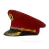 Berets Red Security Big Cap Gift Band Adult Woman Hat Skura