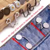 Button Hair Clips Barrettes Waist Adjustment Button DIY Invisible Adjust Metal Button Removable Jeans Buckle No Nails Waist Buckle Detachable Rivet Button