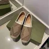 Sapatos casuais de alta qualidade 2023 designer clássico senhora sapatos de palha pescador luxo feminino fundo preto casual respirável e confortável boca rasa