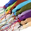 5-10 st 8 cm Tassel frans trim tillbehör för smycken som gör silkesatin tofs pensel diy örhängen hänge handgjorda hantverk dekor smycken tillverkning jewelry fynd