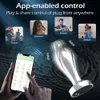 Vuxenprodukter Bluetooth App Anal Plug Vibrator Wireless Remote Control Butt Plug Prostate Massager Anal Trainer Sex Toys For Women Men Adult 230316