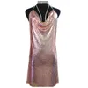 Casual Dresses Party Dress For Women Spaghetti Strap Sexy Club Skirt Champagne Gold Vestidos 230417