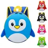 Backpacks Kids Baby Cartoon Penguin Backpack Boys Girls Kindergarten School Rucksack Bag School Gift For Kids Free Shipping Black Blue YE W0418