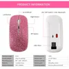 Mice Charging and Mute Diamond studded Bluetooth Dual Mode Mouse Electronic Gift Colorful Luminous Wireless 231117