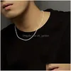 Chains Sparkling Sier Color Choker Necklace For Women Elegant Clavicle Chain Party Wedding Collar Jewelry Drop Delivery Jewe Dhgarden Otihm