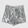 Женские шорты Bling Sexy Women Sequin Shorts High Ising oring Zip Bodycon Shorts Feminino Skinny Party Club Festivat