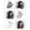 Caschi moto Universale Lente per casco antigraffio resistente all'usura Visiera ribaltabile a 3 scatti Lente antivento retrò a faccia apertaMoto