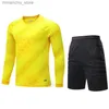 Samlarbara fotbollströjor shorts uniformer målvakt långa seve skjortor byxa fotboll målvakt tracksuit sportskydd kit kläder q231118