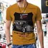 T-shirts pour hommes Été Vintage Car Design Beach Tshirt 3D Imprimé Hommes Femmes Unisexe Casual Tops surdimensionnés Tees Vêtements à manches courtes Garçons
