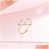 Кольца из нержавеющей стали Luckyoverflow Ring Best Friend Новая мода Золотого цвета Обручальные кольца в форме сердца для женщин Jewelr Dhgarden Otc8Y