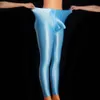 Men See Through Glossy Pantyhose Ballet Dance Yoga Leggings Pants Training Fiess Workout Sports Trousers Bottom Tights