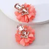 Ciondola orecchini fascino moda cotone fiore dolce per le donne design di lusso piercing coreano carino orecchino pendente gioielli sposa