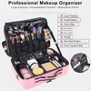 Sacs à cosmétiques Cas Femmes mise à niveau sac cosmétique de haute qualité professionnel beauté maquillage organisateur Bolso Mujer grande capacité voyage brosse maquillage boîte 231118