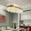 Modern Luxury Chandelier Round Shiny Dimmable Chandelier Suitable for Living Room Bedroom Dining Room Crystal Lighting Fixtures