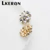 Barrettes LKERAN 10pcs 21mm Mini Fleur Métal Tige Bricolage Artisanat Vêtements Strass Boutons pour Couture Accessoires de Couture