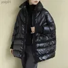 Parkas femininas moda novo inverno 90% pato branco jaqueta coreano chique gola alta solta casual casacos e jaquetas femininas ku19l231118