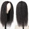 Lace Wigs Kinky Curly Human Hair Glueless U V Part No Leave Out Glue For Women 230417