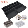 Storage Drawers 8pcs Household Drawer Organizers Dustproof Desk Stationery Box Women Makeup Organizer for Kitchen Bathroom accessories 230418