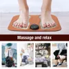 Soins des pieds TENS Microcourant 3D Masseur Pad Tapis d'accupression pliable Muscle Electroestimulador Physiothérapie Aide Relaxation 231118