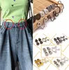 Button Hair Clips Barrettes Waist Adjustment Button DIY Invisible Adjust Metal Button Removable Jeans Buckle No Nails Waist Buckle Detachable Rivet Button