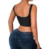 Débardeurs femmes Vintage femmes Corset Bustier haut court Sexy évider à lacets pansement sans manches Cami coupe basse Mini gilet Streetwear