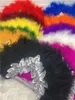 Autres fournitures de fête d'événement 1pcs plumes de dinde ventilateur à main pour poignée danse demi-cercle handfan décoration de mariage africain plume 231117