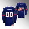 USA Hockey 2023 IIHF World Champions Jersey Navy Golden Hilary Knight Amanda Kessel Abbey Murphy Grace Zumwinkle Hannah Brandt Hannah Bilka Cayla Barnes Jersey