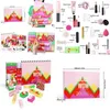 Weihnachtsdekorationen Adventskalender Make-up-Set Countdown-Kalender für Mädchen Frauen Lippenstift Lidschatten Concealer Make-up Drop Del Dh6Q2