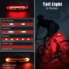 Lumières de vélo Rockbye vélo frein feu arrière télécommande sans fil clignotant LED étanche alarme antivol 231117